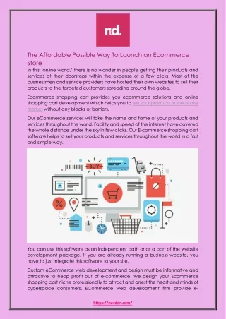 the affordable possible way to launch