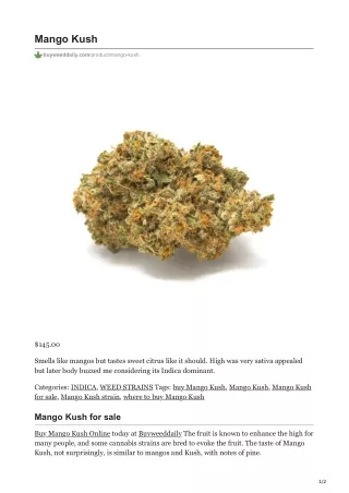 mango kush
