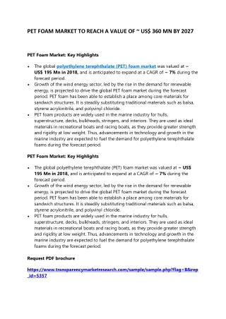 pet foam market to reach a value