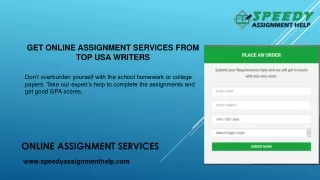 get online assignment services from