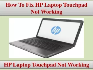 How To Fix HP Laptop Touchpad Not Working