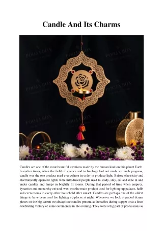 candle and its charms