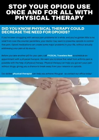 Stop Your Opioid Use Once and For All with Physical Therapy