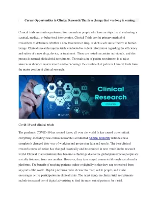 Why is clinical research important?