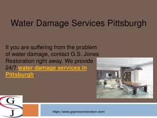 Water Damage Services Pittsburgh
