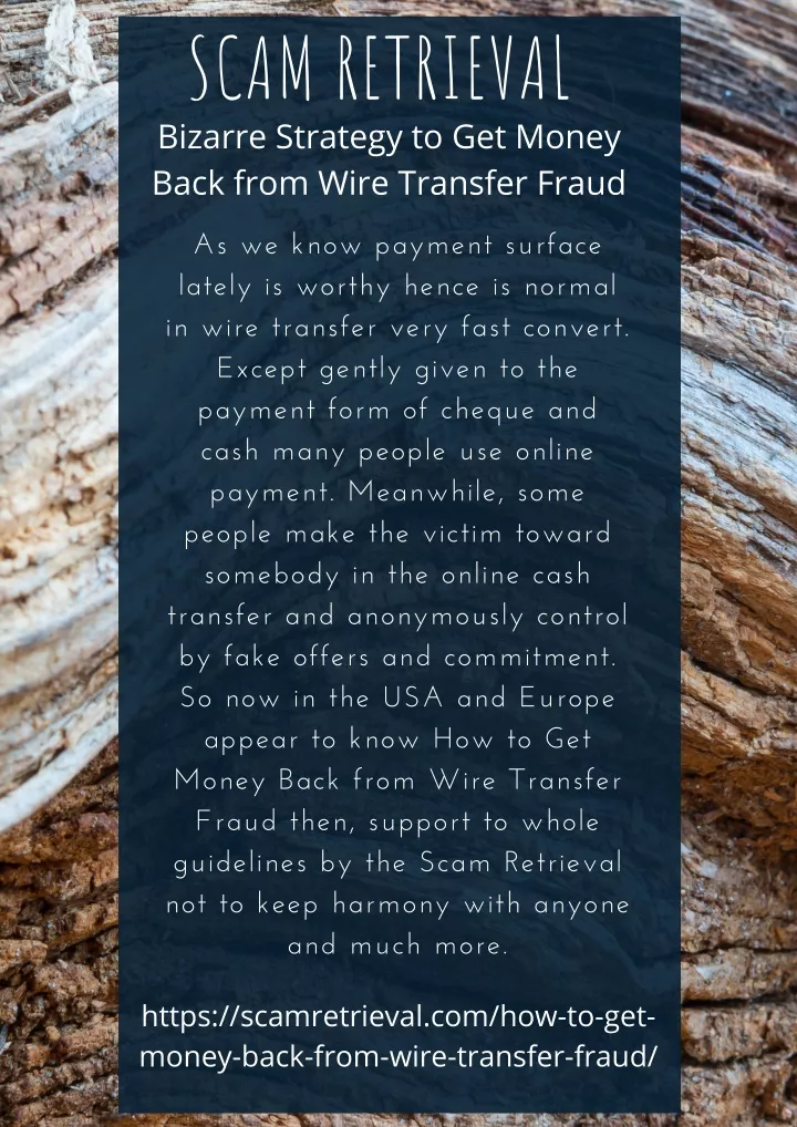 scam retrieval bizarre strategy to get money back