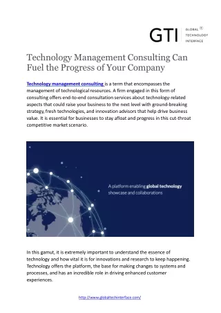 Technology Management Consulting Can Fuel the Progress of Your Company