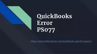 QuickBooks Error PS077