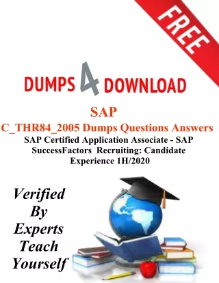 Exclusive 30% Discount Offer On SAP C_THR84_2005 Dumps Using Coupon Code "D4D30NY21"