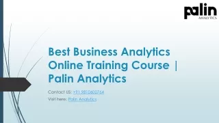 best business analytics online training course palin analytics