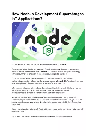 how node js development supercharges