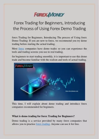 Forex Trading for Beginners, What Are the Difference Between Demo Training and Actual Trading