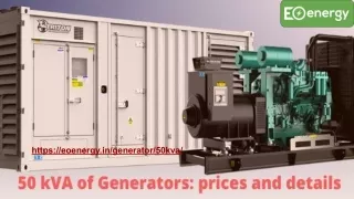 50KVA Generators details