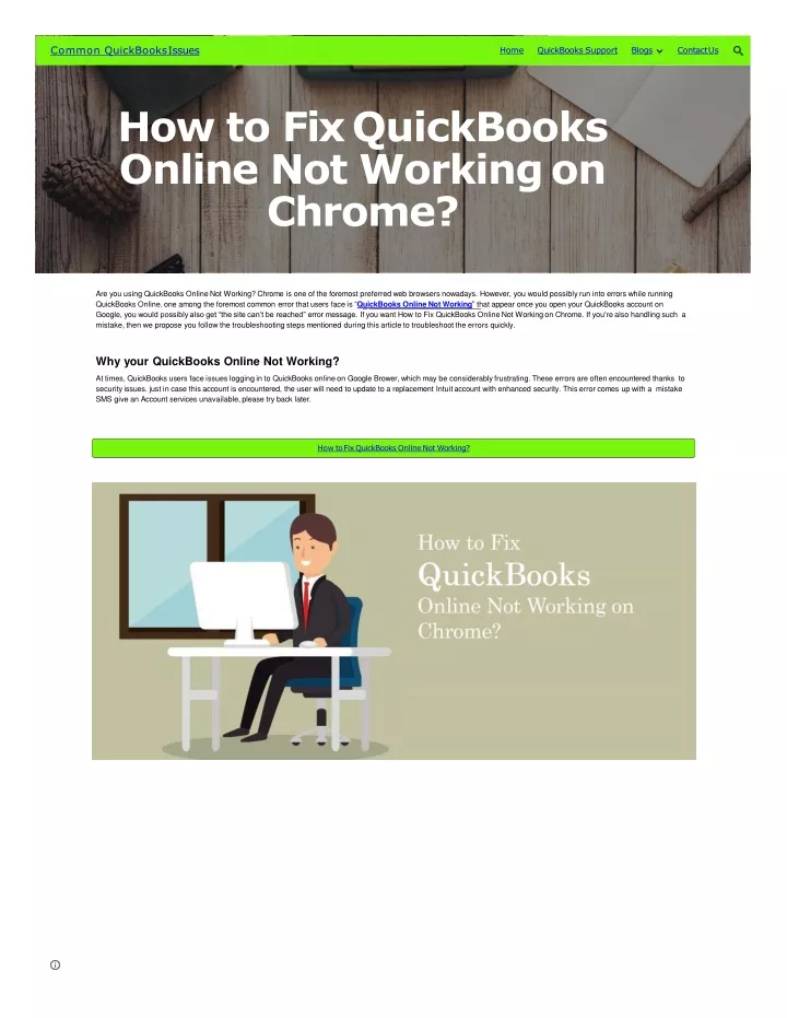 how to fix quickbooks online not working on chrome