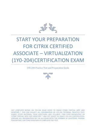 start your preparation for citrix certified