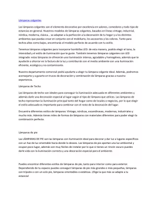 l mparas colgantes
