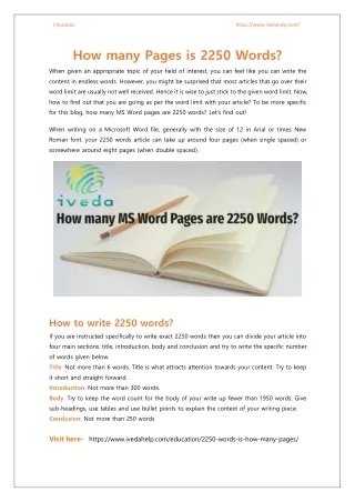 2250 words how many pages