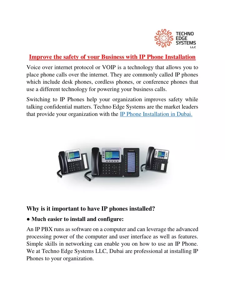improve the safety of your business with ip phone