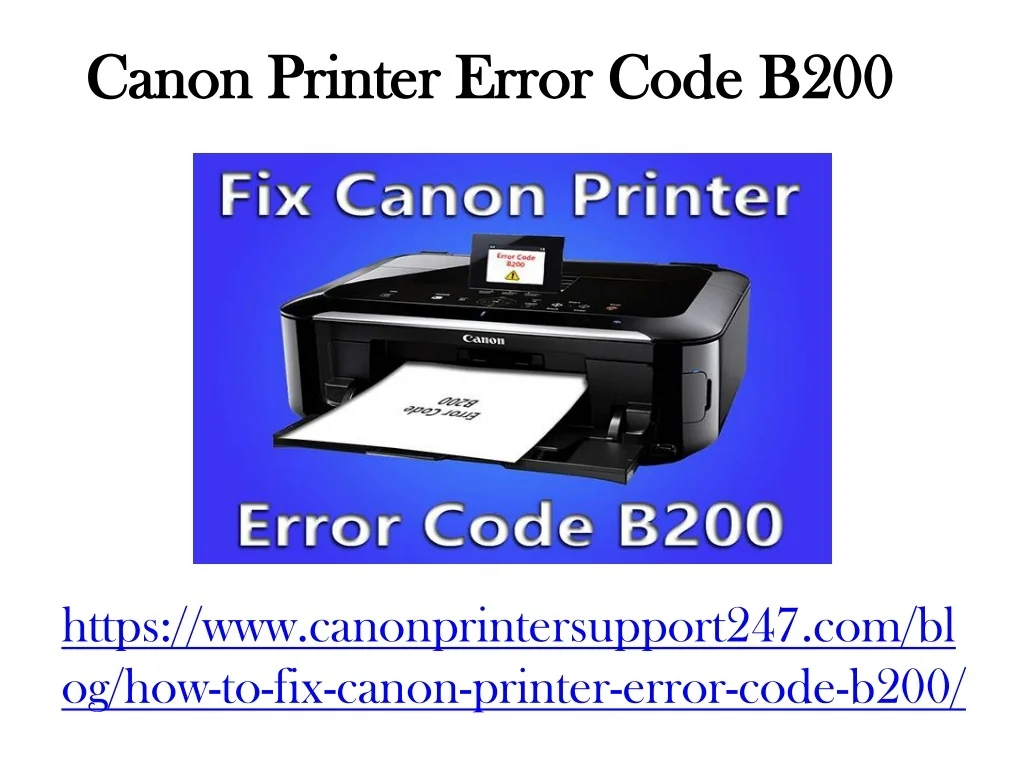 PPT - Canon Printer Error Code b200 PowerPoint Presentation, free ...