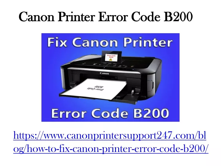 canon printer error code b200