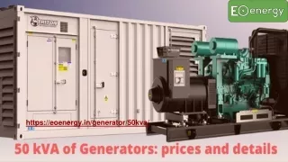 50 KVA generator price in India