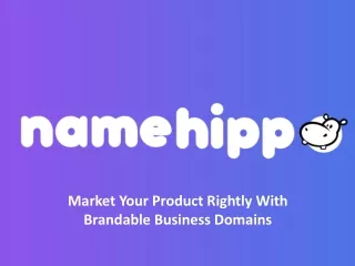 Market Your Product Rightly With Brandable Business Domains.