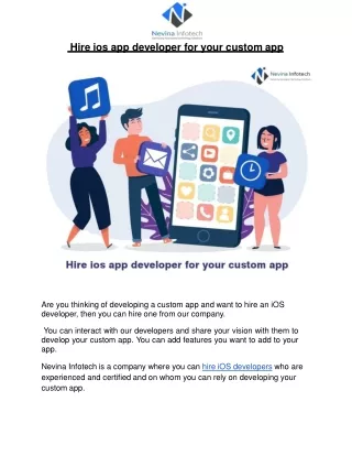 hire ios app developer for your custom app