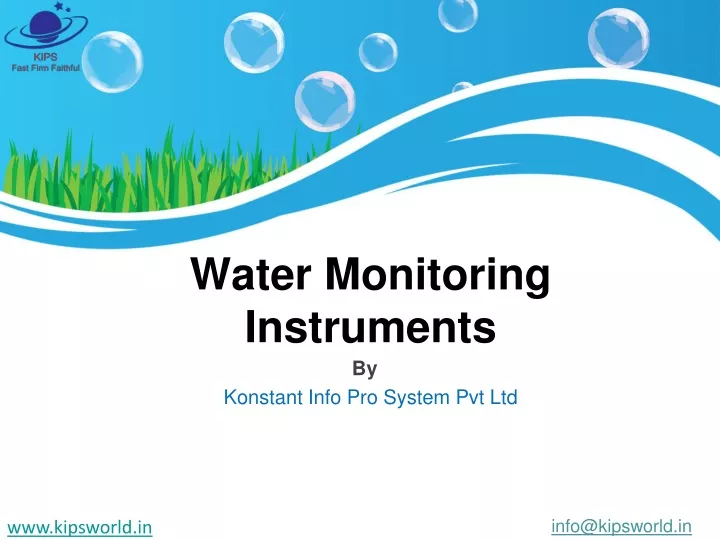 water monitoring instruments