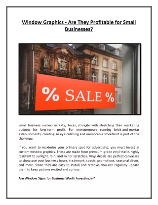 window graphics are they profitable for small