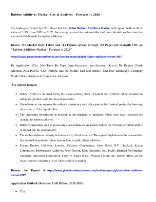 rubber additives market size analysis forecast
