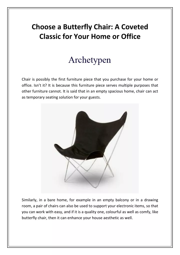 choose a butterfly chair a coveted classic