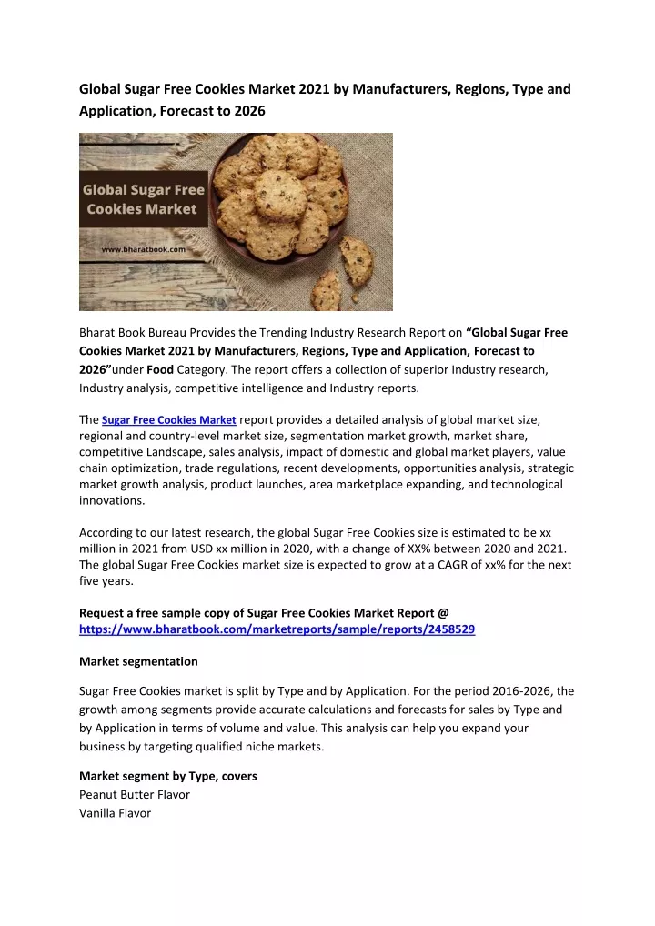 global sugar free cookies market 2021