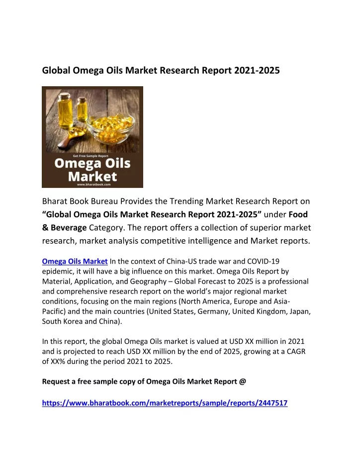 global omega oils market research report 2021 2025