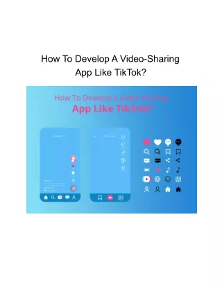 how to develop a video sharing app like tiktok