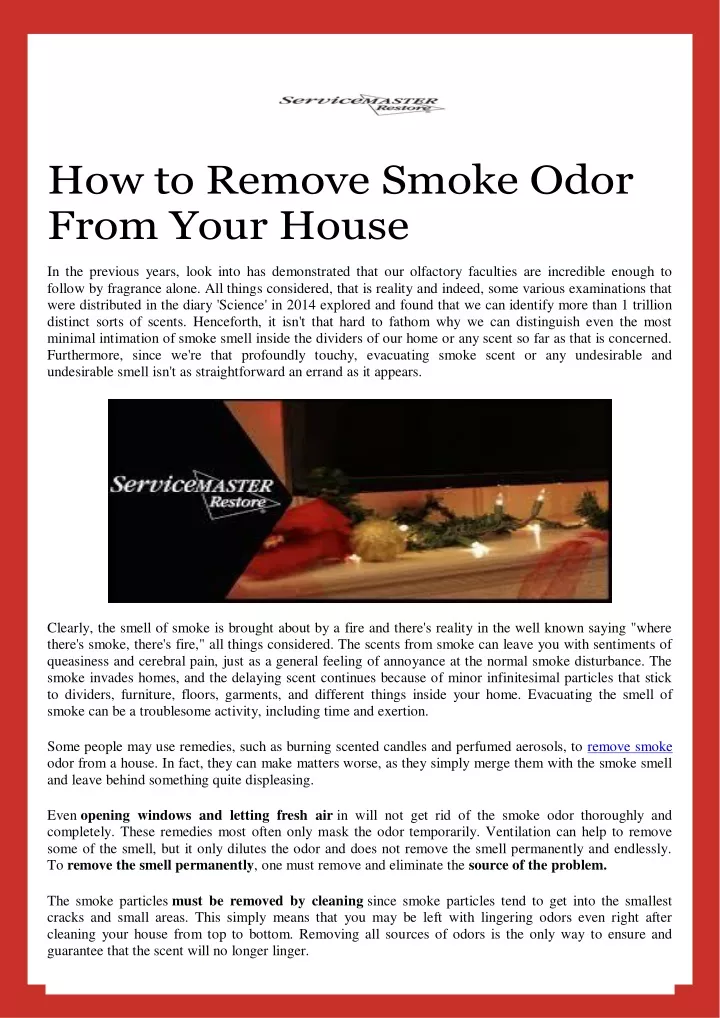 how to remove smoke odor from your house