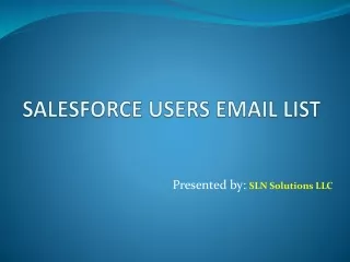 SalesForce CRM Users List