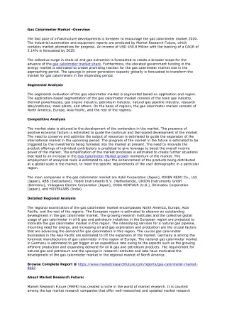 gas calorimeter market overview