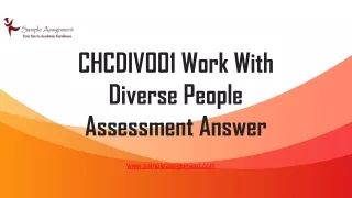 CHCDIV001 Work With Diverse People Assessment Answer By Experts