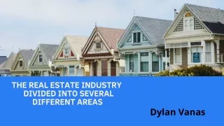 the real estate industry divided into several