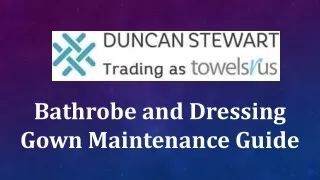 bathrobe and dressing gown maintenance guide