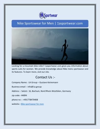 Nike Sportswear for Men | 1asportwear.com