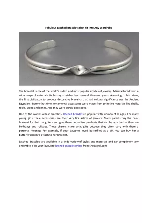 fabulous latched bracelets that fit into