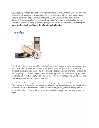 tuck end box is one of the world s leading