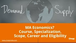 Basic requirements to pursue a MA Economics