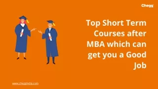 Courses after MBA to have a better job