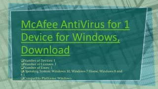 mcafee antivirus for 1 device for windows download