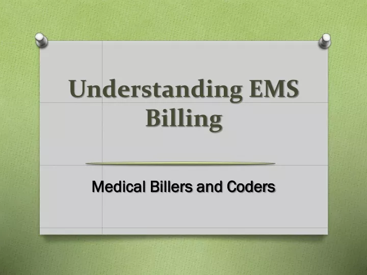 understanding ems billing