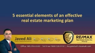 5 essential elements of an effective real estate marketing plan