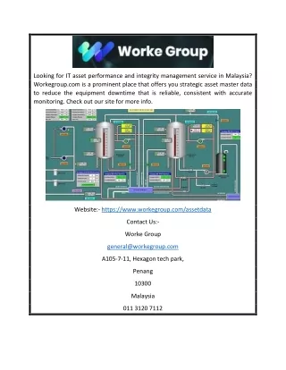 Strategic Asset Performance Management Service | Workegroup.com