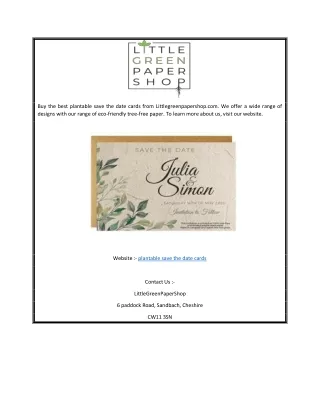 buy the best plantable save the date cards from